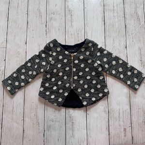 Pepper & Julie Baby Girl Polka Dot Zip Jacket Blazer Cardigan 12M